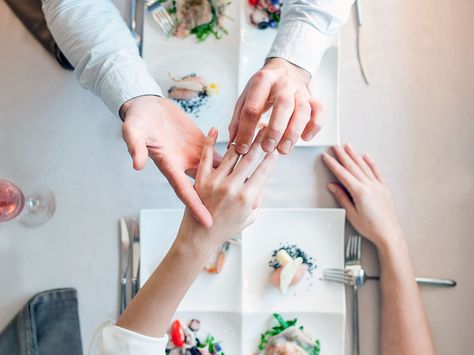 How to Pull Off the Perfect Restaurant Proposal | Photo by: iStock | TheKnot.com Proposal Restaurant, Restaurant Proposal, Choosing Engagement Ring, Event Planning Tips, Romantic Restaurant, Wedding Proposals, Planning Checklist, Marriage Proposal, Event Coordinator