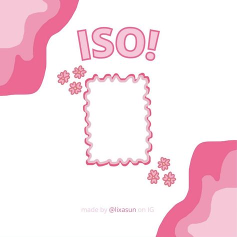 Kpop iso wwt trade template for trading pink cute aesthetic photocards Iso Photocard Template, On The Way Template Kpop, Iso Template Kpop, Bread Pfp, Kpop Photo Cards, Iso Template, Pfp Template, Pink Cute Aesthetic, About Me Template