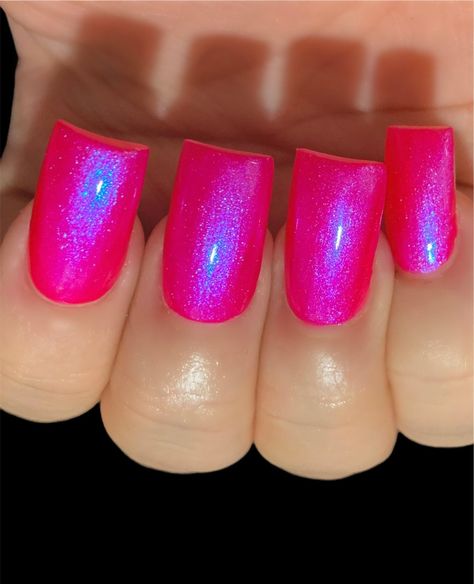 NEW Flash N Glow Neon Hot Pink Reddish Blue neon Glow - Etsy Hot Pink Toes, Neon Pink Nails, Hot Pink Nails, Nail Pops, Vibrant Nails, Blue Neon, Trendy Nail, Pop Collection, Oil Slick