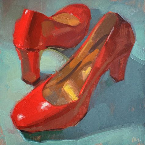 Carol Marine's Painting a Day: Work Shoes Carol Marine, Marine Paint, Daily Painters, Still Life Oil Painting, Daily Painting, Painting Still Life, Ap Art, Still Life Art, Shoe Art