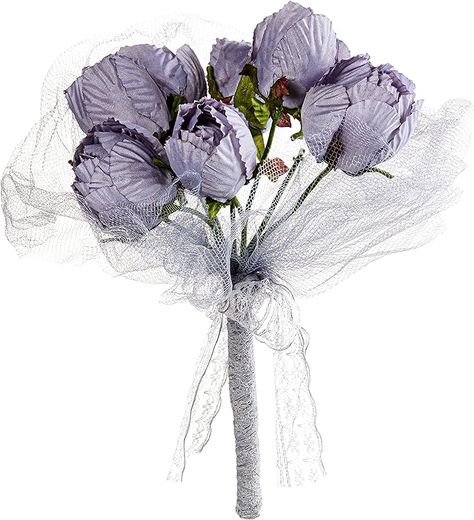 Amazon.com: Rubie's Adult Corpse Bride Costume Accessory Bouquet, As Shown, One Size : Grocery & Gourmet Food Corpse Bride Food, Corpse Bride Bouquet, Emily The Corpse Bride, Brides Flowers Bouquet, Purple Flower Bouquet, The Corpse Bride, Corpse Bride Costume, Flower Boquet, Vampire Costumes