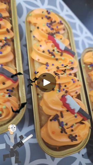 Mini Loaf Pan Desserts | Halloween themed mini loafs... | Facebook Fall Mini Cakes, Loaf Pan Desserts, Mini Loafs, Pan Desserts, Desserts Halloween, Loaf Cakes, Mini Loaf Pan, Mini Loaf, Fall Mini