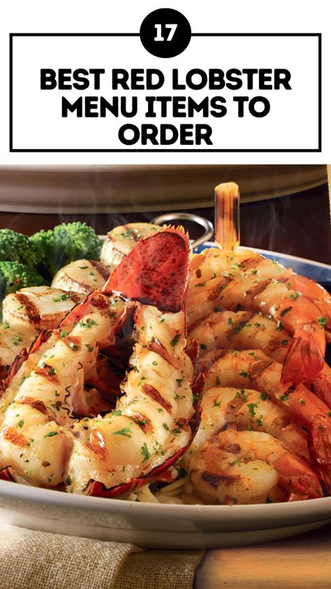 Best Red Lobster Menu Items to Order Red Lobster Menu Dinners, Lobster Menu, Seafood Linguine, Lobster Fest, Lobster Dishes, Glow Birthday, Seafood Platter, Lobster Recipes, Red Lobster