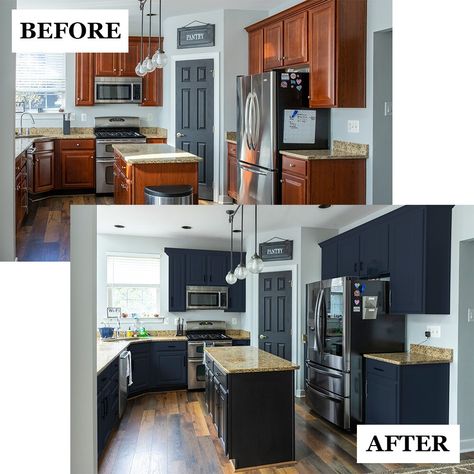 Brown painted cabinets