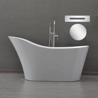 Municipality 59 in. Acrylic FlatBottom Single Slipper Bathtub with Polished Chrome Overflow and Drain Included in White Slipper Bathtub, Shower Wall Panels, Fiberglass Resin, Acrylic Bathtub, Soaking Bathtubs, Tub Filler, High Gloss White, Bath Tub, Soaking Tub