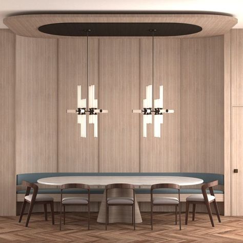 Suk Design Group on Instagram: "Dreaming up a space perfect for dinner parties with a custom banquette that mimics the oblong shape of this 10-seater dining table. . . . #SukDesign #Rendering #Architecture #InteriorDesign #TownhouseRenovation" Custom Banquette, 10 Seater Dining Table, Rendering Architecture, Banquette, Dinner Parties, Dinner Party, Dining Table, Interior Design, Architecture