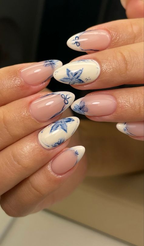 Philippines Nails Design, Nail Inspiration Short Almond, Nail Inspo April, France Nails Ideas, Summer Nails 2025 Almond, Short Almond Shape Nail Ideas, Nail Inspo Medium Almond, Hyacinth Nails, March Nail Inspo Almond