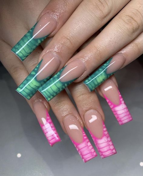 Drip Nails, French Acrylic Nails, Exotic Nails, Bling Acrylic Nails, French Tips, I Love Nails, Acrylic Designs, Birthday Nails, Fire Nails