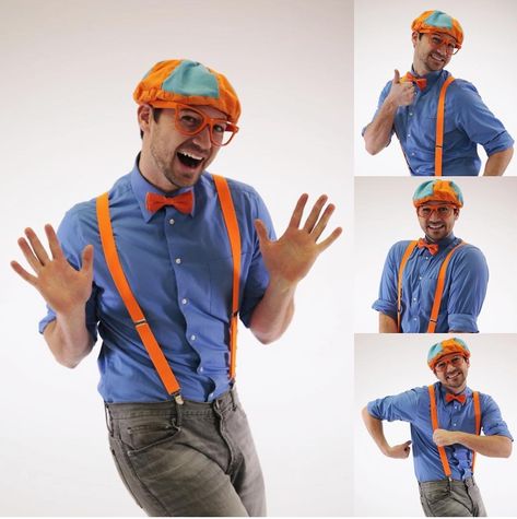 Blippi fotos Family Halloween Costumes, Family Halloween, Adult Costumes, Real Pictures, Costumes For Women, Halloween Costumes, Pastel, Collage, Halloween