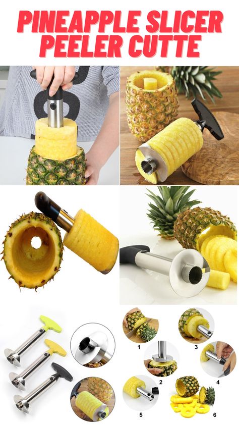 Pineapple Slicer Peeler Cutte
#kitchenexpert
#kithen
#home
#food
#cooking
#PineappleSlicerPeelerCutte
#kitchenaccessories
#pinterest
#kitchengadgets Pineapple Slicer, Accessories Kitchen, Tools Kitchen, Cute Kitchen, Food Cooking, Steel Kitchen, Stainless Steel Kitchen, Cooking Tools, Kitchen Gadgets