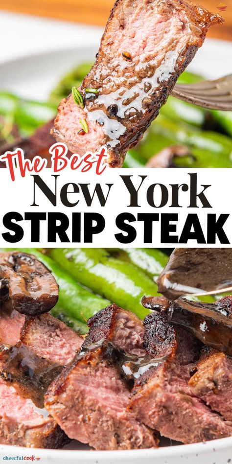 Ny Strip Steak Crockpot Recipes, Bone In Ny Strip Steak Recipe, Crockpot New York Strip Steak, New York Steak Recipe, Ny Strip Steak Recipes, Steak And Green Beans, Crockpot Steak Recipes, Green Beans And Mushrooms, Stew Dinner