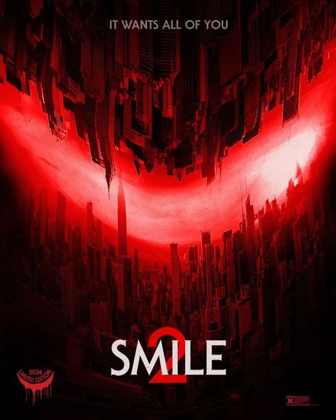 🍿: Hollywood 📽️: Smile 2 😈 🌟 A new poster for #smile2 just dropped. 🗓️ Drops in theatres - October 18,2024 #smilemovie #Horrormovie #naomiscott #smile 🥇Credit: Smile Movie American Horror Movie, Alt Posters, Terror Movies, New Music Albums, Transformers Cybertron, In Smile, 20th Century Studios, Naomi Scott, Thriller Movies