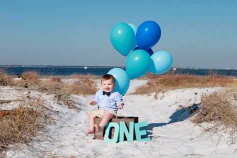 First birthday picture on the beach. #photos #props #beach #firstbirthday Beach Props For Pictures, First Birthday Photo Shoot Beach, First Birthday Photo Shoot Ideas Beach, First Birthday At The Beach, Beach One Year Old Pictures, Beach First Birthday Pictures, 1st Birthday Beach Photoshoot, First Birthday Beach Photos, Beach First Birthday