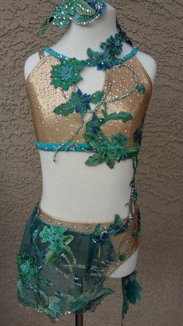 Ch medium solo Nature Dance Costume, Mermaid Dance Costume, Pole Outfits, Baton Costumes, Dance Wear Outfits, Dance Leos, Dance Moms Costumes, Pretty Dance Costumes, Dance Bra