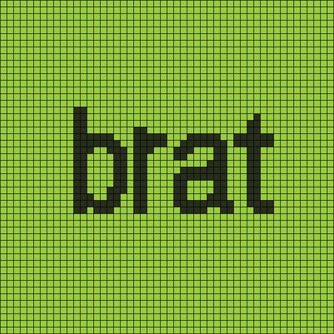 Alpha pattern #172752 Brat Crochet Pattern, Brat Alpha Pattern, Twice Alpha Pattern, Y2k Alpha Pattern, Leaf Alpha Pattern, Alpha Patterns Album Cover, Alpha Pattern Pixel Art, Alpha Patterns Easy Small, Album Cover Crochet Grid