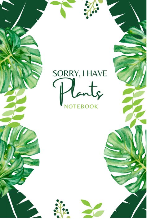 Need a notebook to guide you with to dos, gratitude, quotes, and meals. The other side is a blank dot page for you to write, doodle, design, and create. Plants Cover Page, Plant Notebook, Project Cover Page, March Bullet Journal, A To Do List, Journal And Planner, Plants Tropical, Plant Journal, Doodle Design