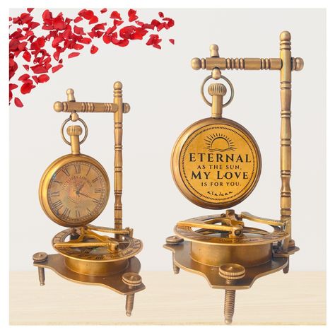 Looking for a unique Romantic Gift for Anniversary or Birthday ?🌟 Eternal Love, Timeless Gift 🌟 Celebrate your love with a gift that lasts forever. The Eternal Love Sundial Compass Clock is not just a timepiece—it's a symbol of your enduring love. Perfect for anniversaries or special milestones, this beautifully crafted compass will guide you and your loved one through a journey of memories and moments. ⏳💖 🔗 Click the link in our bio to explore more or visit our website to order yours today!... Unique Gift For Husband, Compass Clock, Anniversary 50th, Unique Romantic Gifts, Unique Anniversary Gifts, Love Anniversary, 1st Year, 50th Wedding Anniversary, Gift For Husband