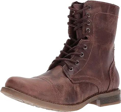 Combat Boots Men, Madden Boots, Mens Leather Boots, Combat Boot, Steve Madden Shoes, Work Boots, Brown Boots, Lace Up Boots, New Shoes