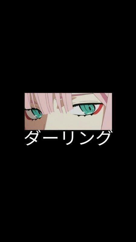 Zero Two, An Anime, Anime Character, Black Background, Green, Hair, Anime, Pink, Black