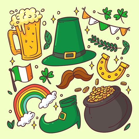 Lucky Draw Idea, St Patrick's Day Clipart, Saint Patrick’s Day, St Patricks Art, Lucky Draw Ideas, Visual Affirmations, St Patricks Day Images, St Patricks Day Art, Irish Poster