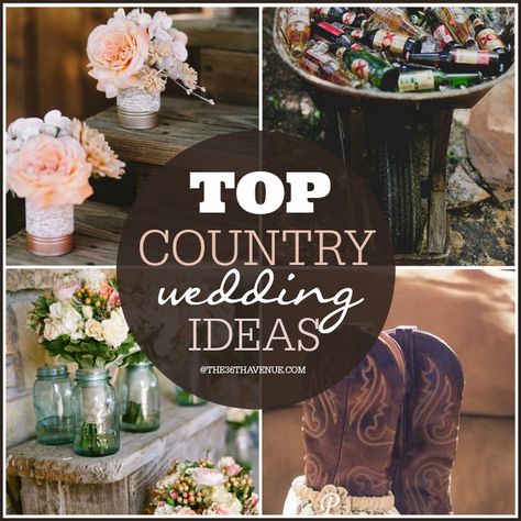 Country Wedding Ideas - The 36th AVENUE Country Gift Ideas, Affordable Wedding Decorations, Country Wedding Ideas, Wedding Jars, Simple Wedding Cake, Mason Jar Wedding, Country Gifts, Wedding Top, Southern Weddings