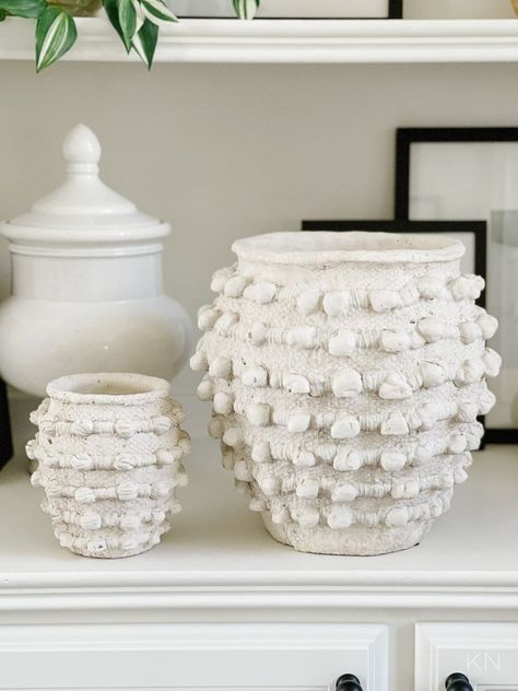 Anthropologie Vases Small Gift Ideas For Christmas, Anthropologie Vases, Minka Pot, White Vases Decor Ideas, Minka Textured Pot, Small Christmas Gift Ideas, White Vase Decor, Anthropologie Decor, Small Gift Ideas