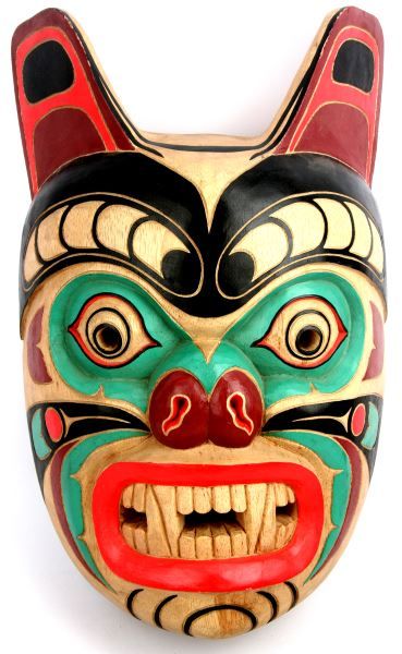 Indian Mask, Native American Masks, Washington Art, Mexican Mask, Woodland Wall Art, Pacific Northwest Art, Ceramic Mask, Arte Folk, Animal Masks