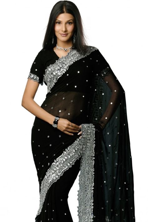 indian ladies in black dresses | Beautiful Indian Women in Black Saree Black And Silver Saree, Silver Saree, Latest Indian Saree, Fancy Saree, Party Sarees, Indian Saree Blouse, Indian Saree Blouses Designs, Utsav Fashion, Stylish Sarees