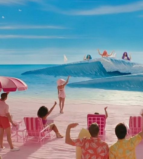 Barbie Movie Set, Barbie Movie Pictures, Barbie Movie Beach, Hoco Decorations, Selfie Room, Pink Event, Barbie Film, Barbie Land, Goals 2024