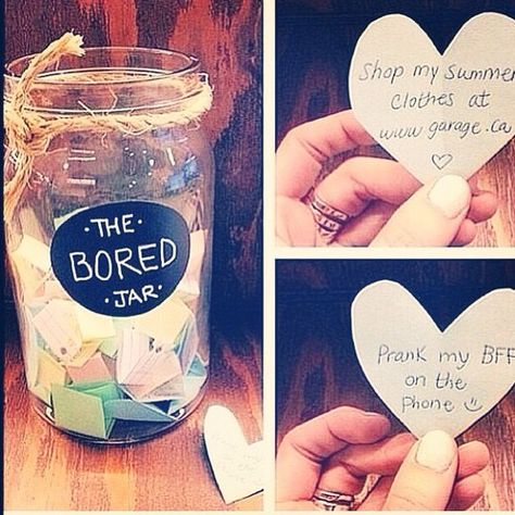 ✧ • be yourself, nobody is better. • ✧ Empty Jars Ideas, Empty Jars Ideas Diy, Diy To Do When Bored, Cute Art Projects, Jars Ideas, Bored Jar, Art Projects For Teens, Empty Jar, Jar Ideas