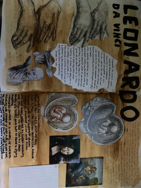 Leonardo Da Vinci Gcse Art Sketchbook, Leonardo Da Vinci Artist Research Page, Leonardo Da Vinci Gcse Art, History Of Art Aesthetic, Artist Research Page, Art Analysis, Sketchbook Layout, Gcse Art Sketchbook, Visual Diary