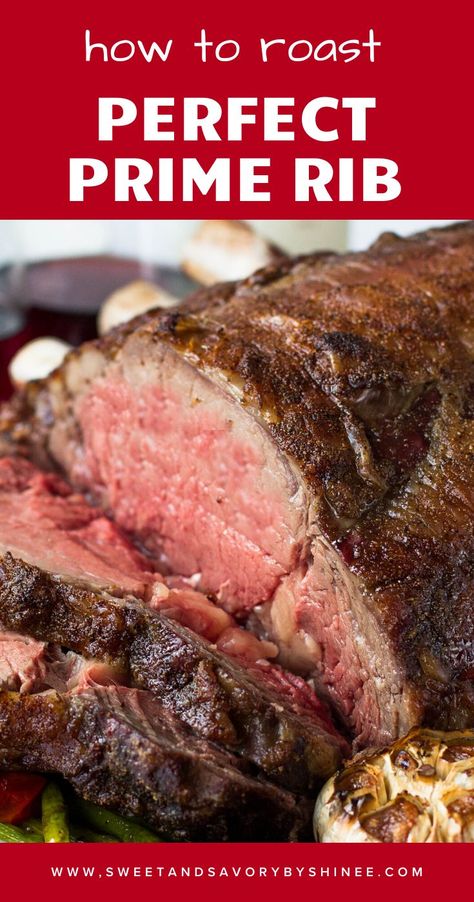 Fool-proof method to cook a perfect prime rib every time!!! 37+ FIVE-star reviews are proof of it!!!! #primerib #beef #holidaymenu #primeribrecipe Smoked Standing Rib Roast, Smoked Rib Roast, Prim Rib, Prime Rib Roast Recipe Ovens, Smoked Prime Rib Recipe, Cooking Prime Rib Roast, Slow Roasted Prime Rib, Prime Rib Dinner, Smoked Prime Rib