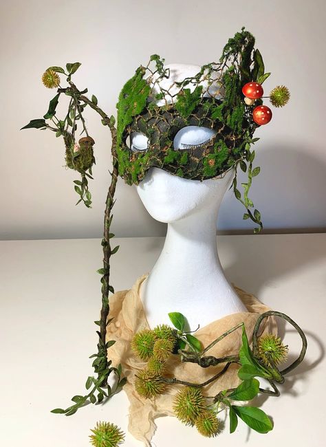 Enchanted Masquerade, Faux Moss, Masquerade Masks, Baby Fairy, Walnut Shell, Fairy Magic, Masks Masquerade, Clay Jewelry Diy, Nature Tree