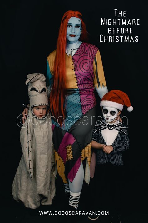 The Nightmare before Christmas costume is perfect for a family costume idea. This is a Halloween costume that will always be popular and fun to do. Check out my blog to see how I put this Nightmare before Christmas family costume together. I link all our costumes and tutorials. Happy Halloween! Nightmare Before Christmas Photoshoot, The Nightmare Before Christmas Costumes, Disney Family Costumes, Finding Nemo Costume, Oogie Boogie Costume, Family Costume Ideas, Nightmare Before Christmas Costume, Jack Skellington Costume, Sally Costume