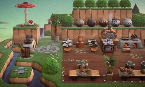 Crafting Area, Step Stones, Happy Home Designer, Craft Area, Animal Crossing Game, Animal Games, Flowering Vines, Star Citizen, Anime Dragon Ball Super