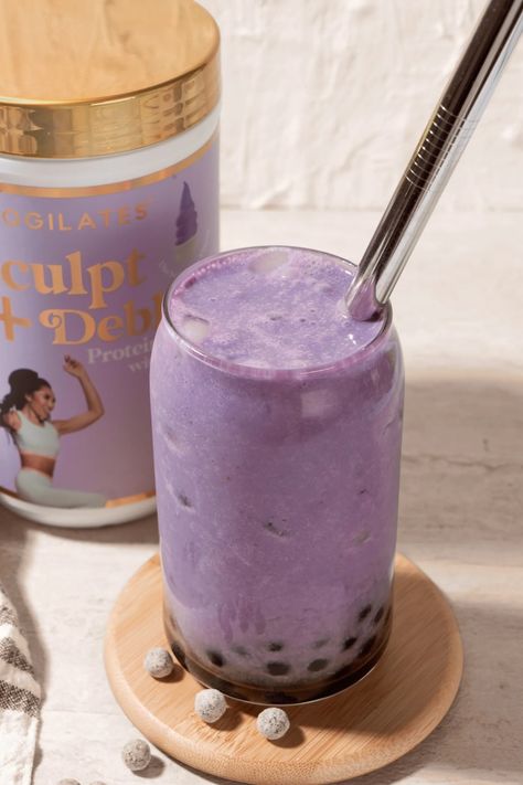 Ube Shake, Ube Boba, How To Make Boba, Healthy Low Calorie Meals, Non Dairy Creamer, Midday Snack, Food Swaps, Protein Powder Recipes, Healthy Snacking