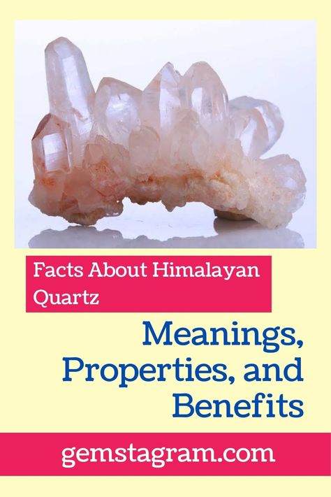 Quartz Meaning, Quartz Properties, Himalayan Quartz, Emotional Body, Crystal Meanings, Crystal Stones, Quartz Cluster, Gem Stones, Color Help