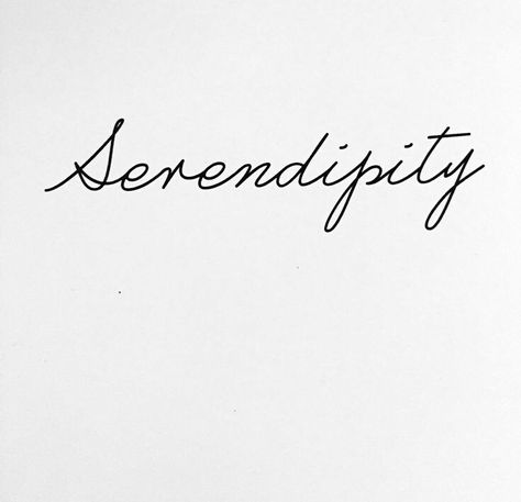 Serendipity Serendipity Tattoo Font, Serendipity Tattoo, Wörter Tattoos, One Word Tattoos, See Tattoo, Tattoo Diy, Bts Tattoos, Disney Tattoo, Tattoo Font