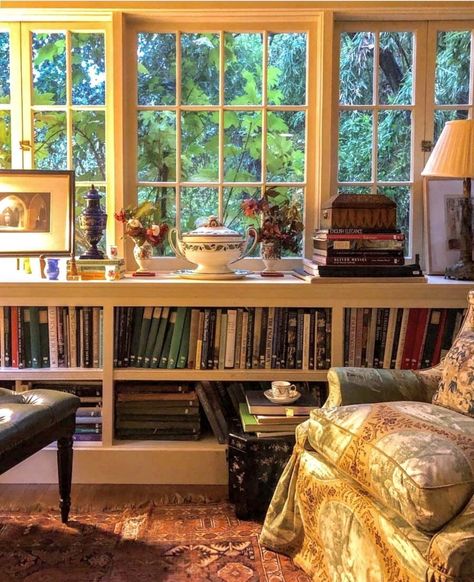 Sunroom Remodel, Cottagecore Lifestyle, Luxurious Life, Lifestyle Aesthetic, Home Libraries, Built In Bookcase, Architecture Interiors, Homes And Gardens, House Goals