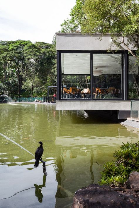 Lake’s Restaurant / mass arquitetura e Norea De Vitto Lake Restaurant, Lake Design, Floating Architecture, Lake Wylie, San Paolo, Traditional Landscape, Landscaping Tips, Japanese Architecture, Japanese Restaurant