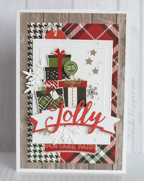 Sarafan School, Lumberjack Christmas, Homemade Holiday Cards, Christmas Cards 2018, Christmas Scrapbook Layouts, Scrapbook Christmas, Handcrafted Cards, Lovely Images, Echo Park Paper