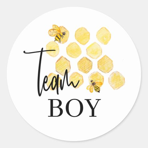 Boy Or Girl Stickers, Gender Reveal Stickers, Bee Themed Gender Reveal, Themed Gender Reveal, Gender Reveal Party Theme, Girl Gender Reveal, Gender Reveal Decorations, Bee Sticker, Reveal Ideas