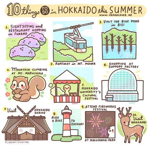 10 things to do in Hokkaido in the summer Japan Lover Me, Japan Bucket List, Japan Summer, Japanese Travel, Japan Vacation, Japan Travel Tips, Go To Japan, Its Cold, Japan Travel Guide