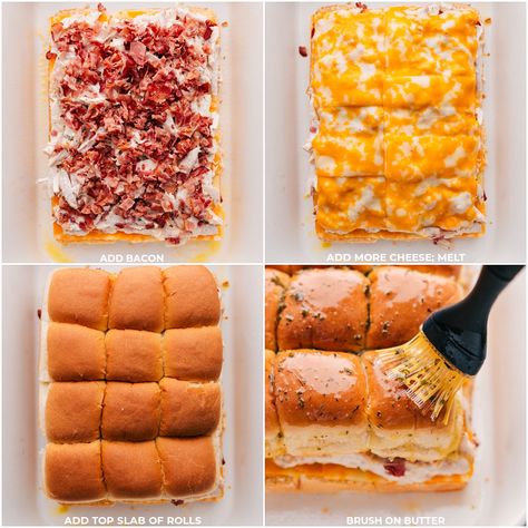 Chicken Bacon Ranch Sliders Chicken Bacon Ranch Sliders, Bacon Ranch Sliders, Ranch Sliders, Sweet Hawaiian Rolls, Chicken Bacon Ranch Sandwich, Sliders Recipes Hawaiian Rolls, Sliders Recipes Chicken, Bbq Chicken Sliders, Microwave Bacon