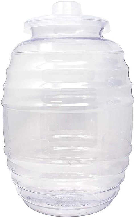 Amazon.com | Made In Mexico Vitrolero Tapadera 3 Gallon Aguas Frescas Water Plastic Barrel Juice Beverage Container Jug with Lid, 11 L Clear - BPA Free: Iced Beverage Dispensers Plastic Jars With Lids, Glass Beverage Dispenser, Beverage Dispensers, Agua Fresca, Plastic Jars, Drink Dispenser, Iced Drinks, Plastic Containers, Water Dispenser