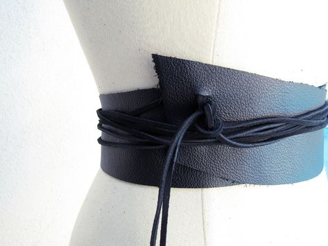 Diy Wide Belt, Fabric Belt Diy, Obi Belt Diy, Obi Belt Pattern, Diy Leather Belt, Corset Sewing, Leather Obi Belt, Leather Wrap Belt, Belt Pattern