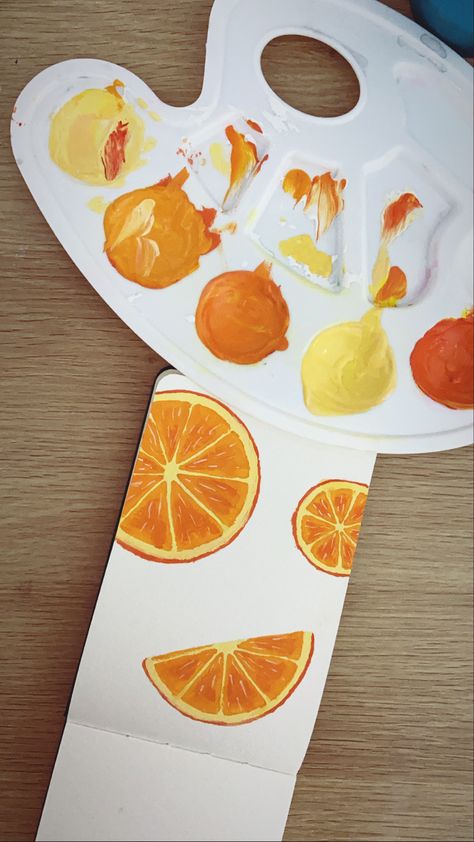 Oranges Painting, Gouache Tutorial, Painting Gouache, Orange Painting, Art Basics, Orange Paint, Gouache Painting, Painting Tutorial, Diy Painting