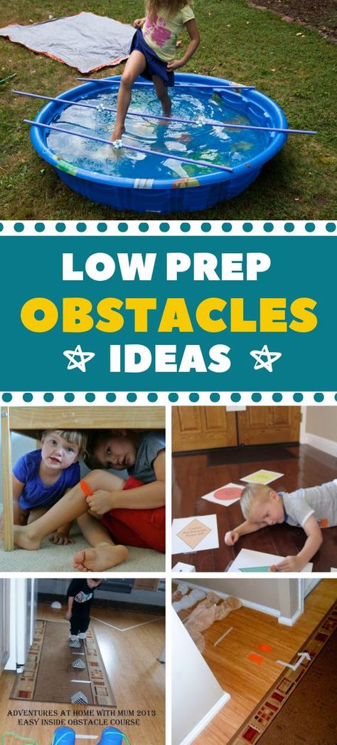 25 EASIEST LOW PREP OBSTACLE COURSES FOR KIDS! I’ve searched and searched for obstacle courses for kids that require low prep, but bring most fun for kids. #ObstaclesForKids  #IdeasForKids  #FunActivitiesForKids  #NoPrepActivitiesForKids  #GamesForKids  #ObstacleGamesForKids  #ActivitiesForFamily  #FunForFamily Obstacle Course Ideas For Kids, Summer Games For Kids, Indoor Obstacle Course, Games For Kids Indoor, Obstacle Course Ideas, Ninja Course, Diy Paper Art, Kids Obstacle Course, Obstacle Courses