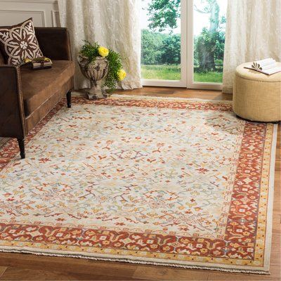 Bloomsbury Market Araujo Sultanabad Hand Knotted Wool/Cotton Ivory/Brown Area Rug Rug Size: Rectangle 8' x 10' Sultanabad Rug, American Home, Cotton Area Rug, Brown Area Rug, Brown Area Rugs, Rug Shapes, Indoor Area Rugs, Online Home Decor Stores, Grey Rugs