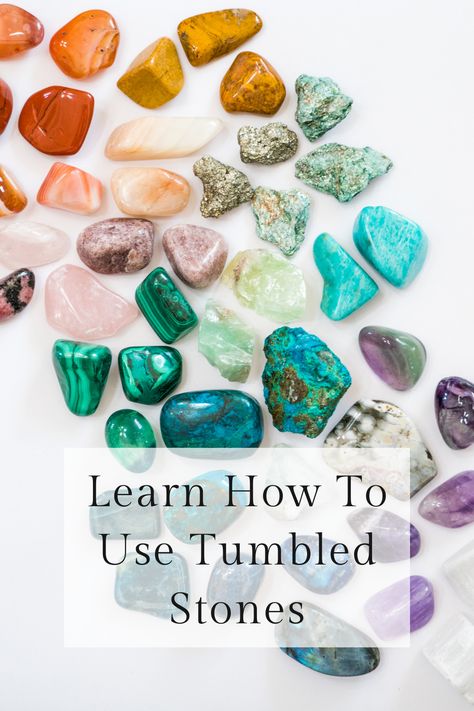 What To Do With Tumbled Rocks, Tumbled Rock Jewelry, Tumbled Rocks Crafts, Tumbling Crystals, Natural Stone Jewelry Diy, Tumbled Stone Jewelry, Tumbled Rocks, Tumbled Crystals, Crystal Uses